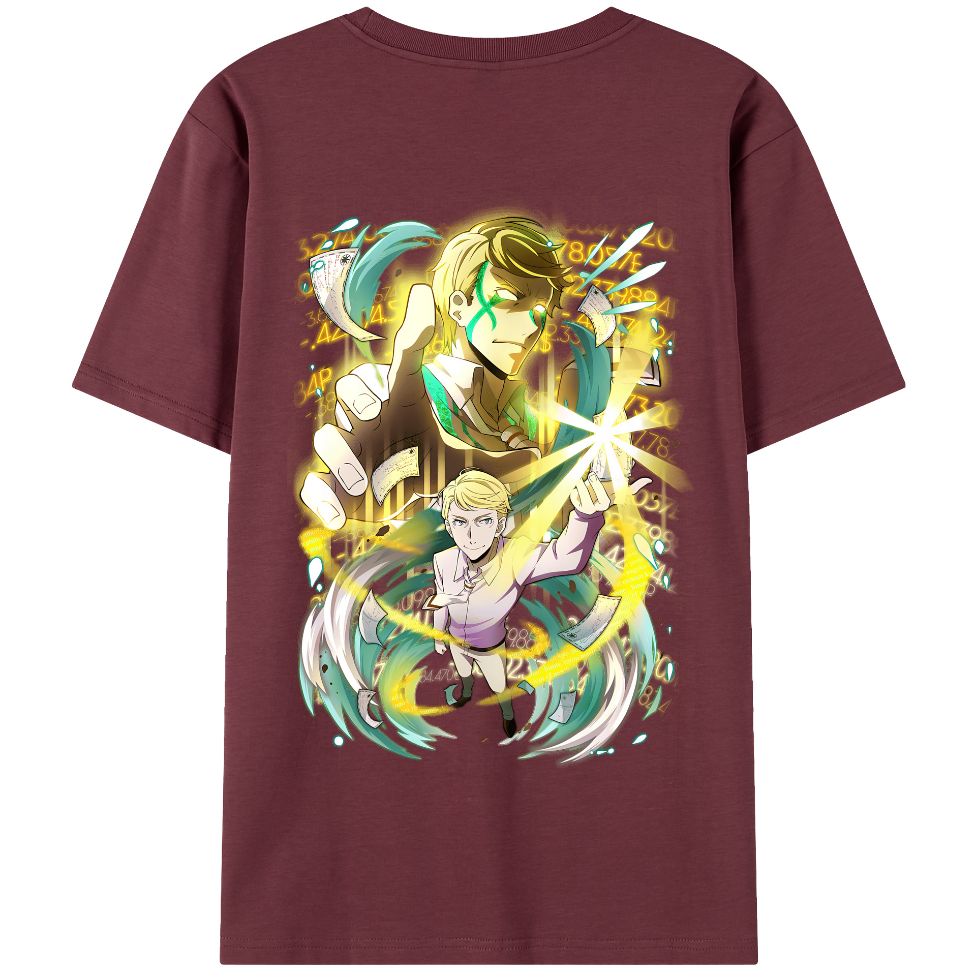 （画像用） 文豪ストレイドッグス Bungo Stray Dogs 綿100％半袖Tシャツ（背面プリント）